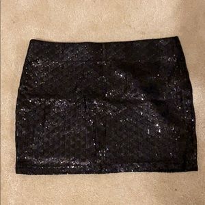 Forever 21 black sequin miniskirt